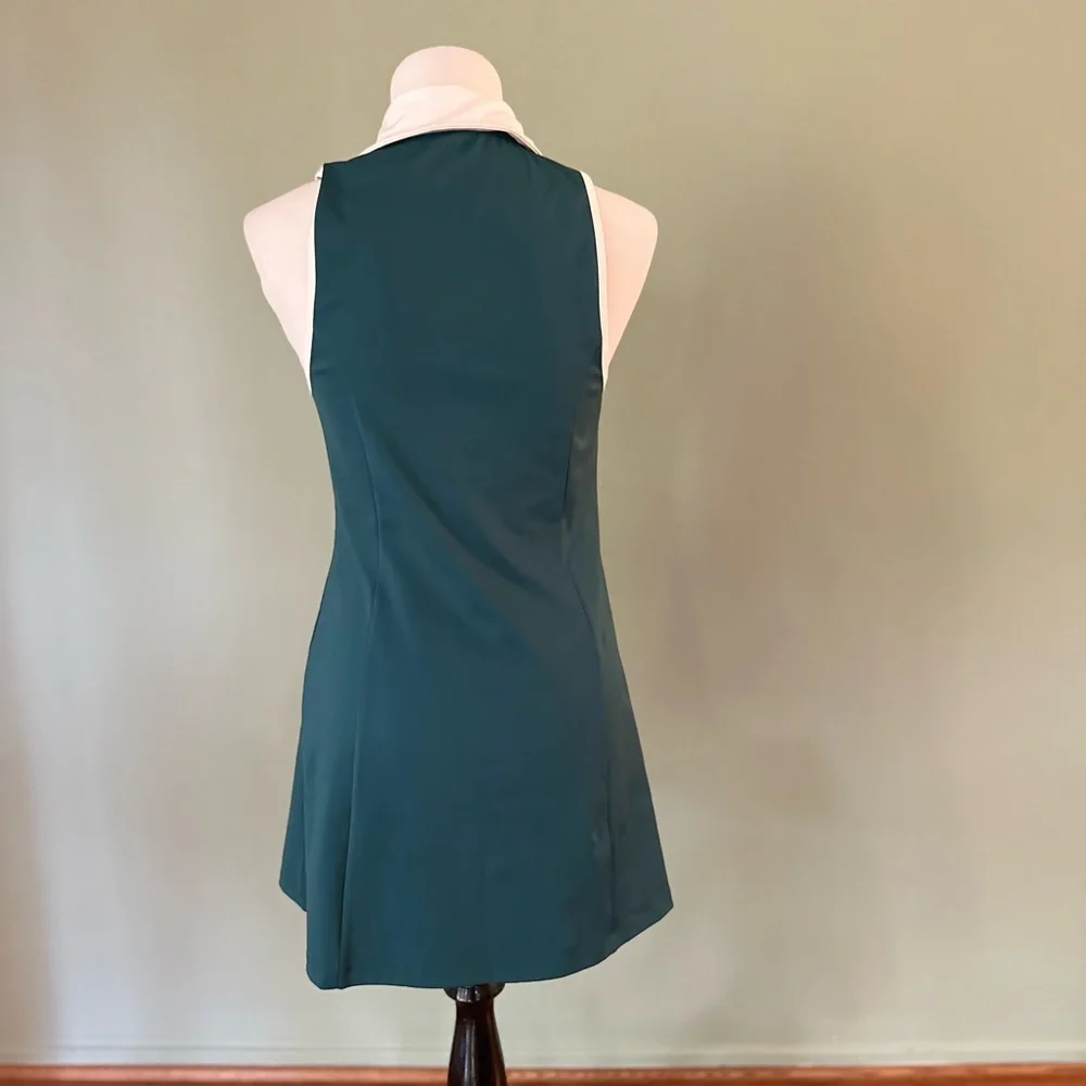 Green and White Sleeveless dress reformation large - Picture 8 of 13
